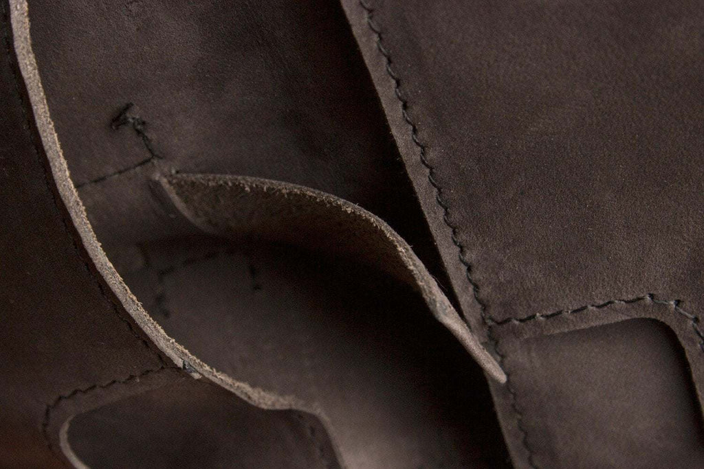 Kiko Slim Bifold Wallet handcrafted leather with 2 card slots and quick-access pocket holding folded cash