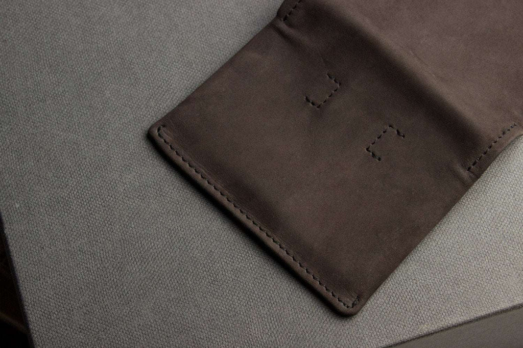 Kiko Slim Bifold Wallet handcrafted leather with 2 card slots and quick-access pocket