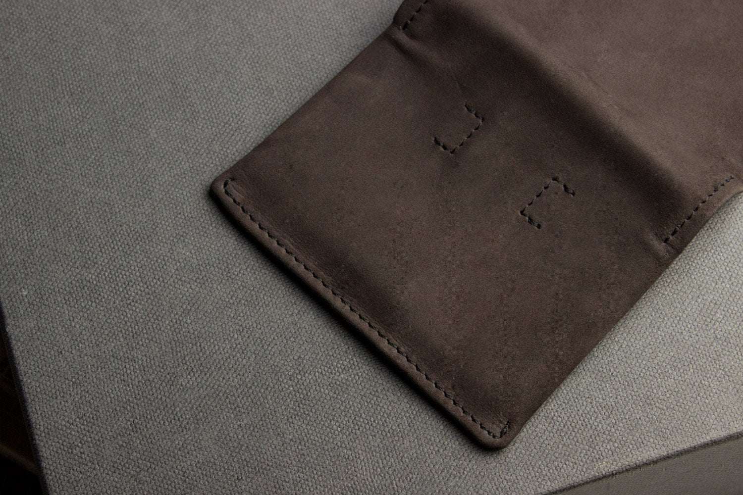 Kiko Slim Bifold Wallet handcrafted leather with 2 card slots and quick-access pocket