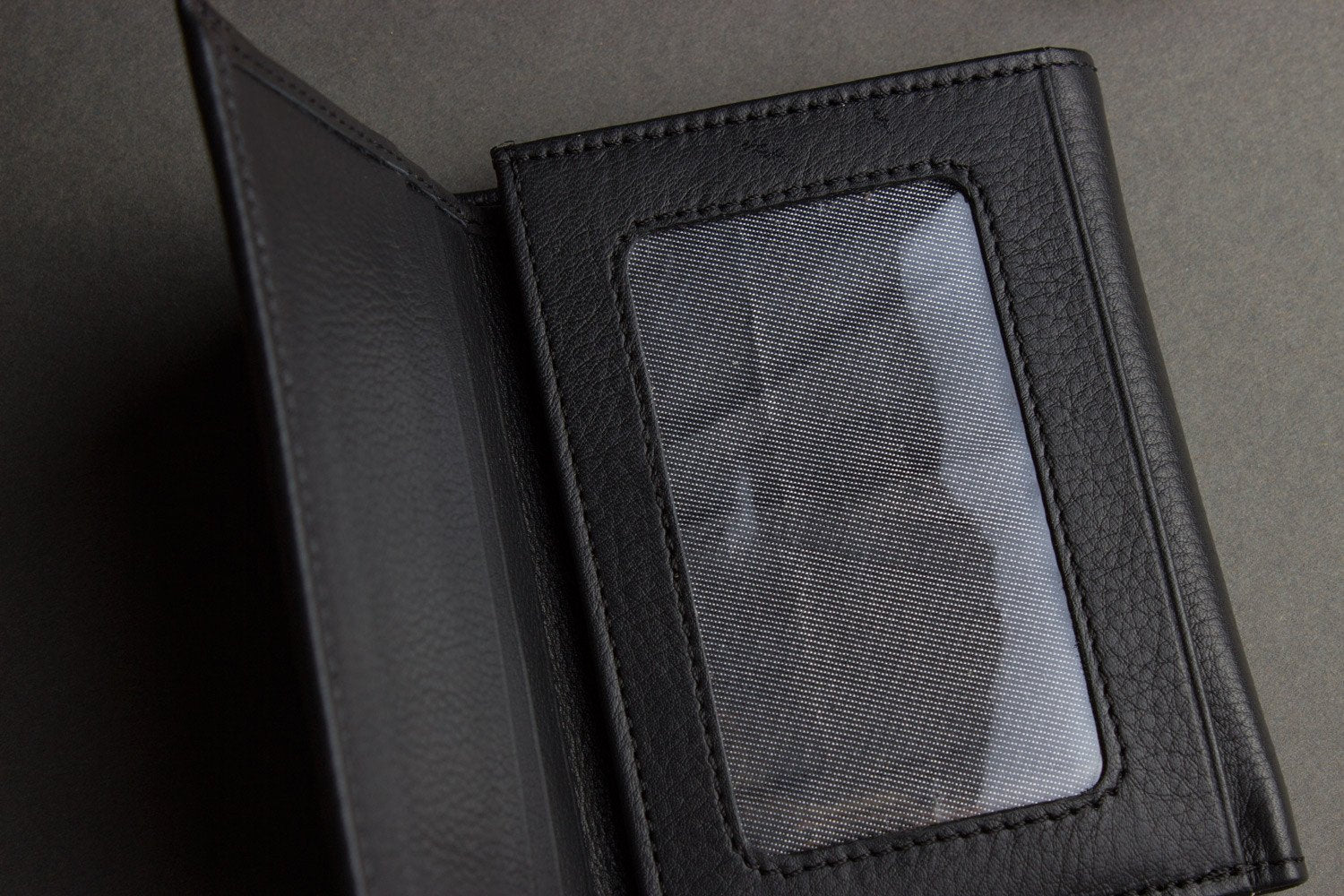 Kiko leather trifold wallet made from butter soft full grain cowhide with 9 card slots and ID window
