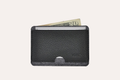 Combo Card Leather Wallet made of vegetable tanned cowhide and wool felt with heat-burnished accents and slim design