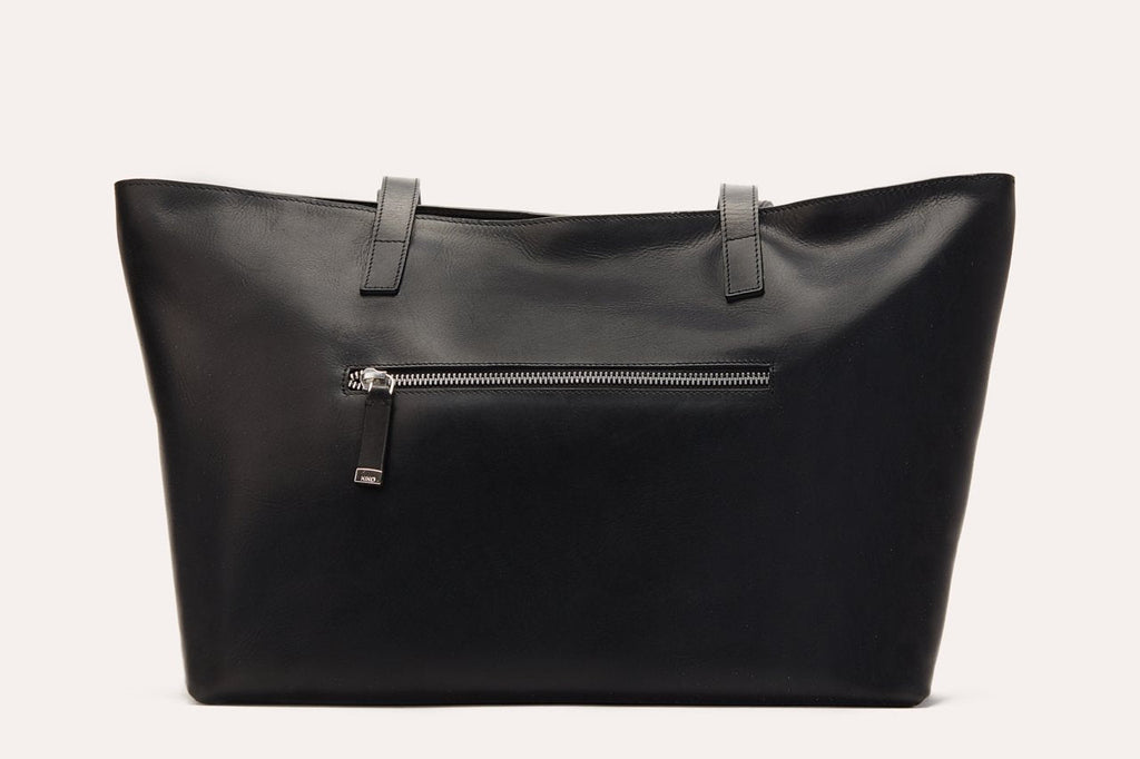 Genuine leather mid zip shoulder bag in brown with zipper and shoulder strap