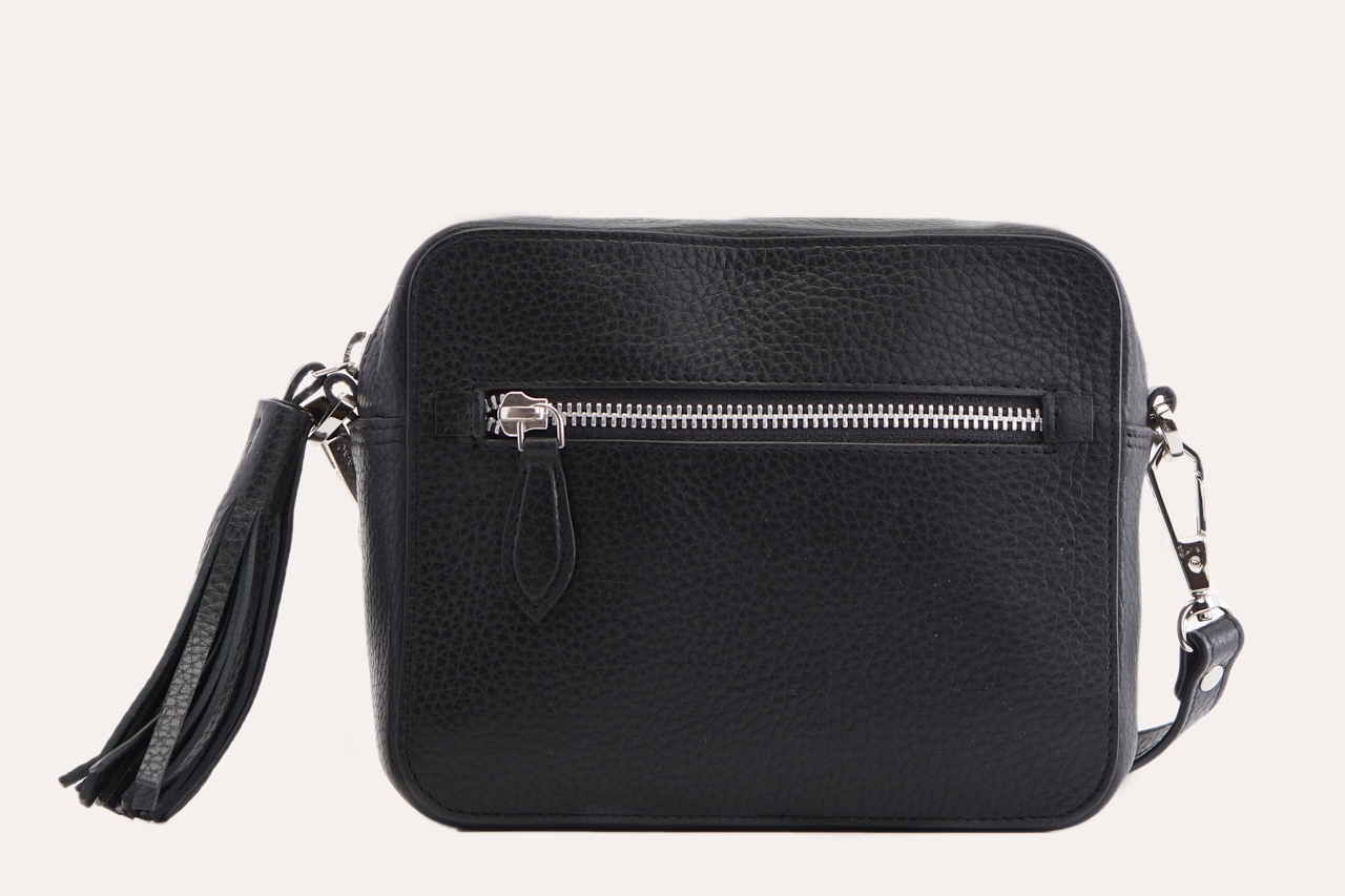 Loveable Crossbody Bag in genuine pebble leather with adjustable strap and card slots