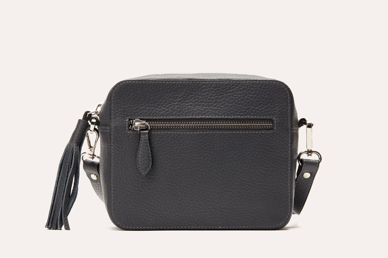 Loveable Crossbody Bag in genuine pebble leather with removable adjustable strap and internal card slots