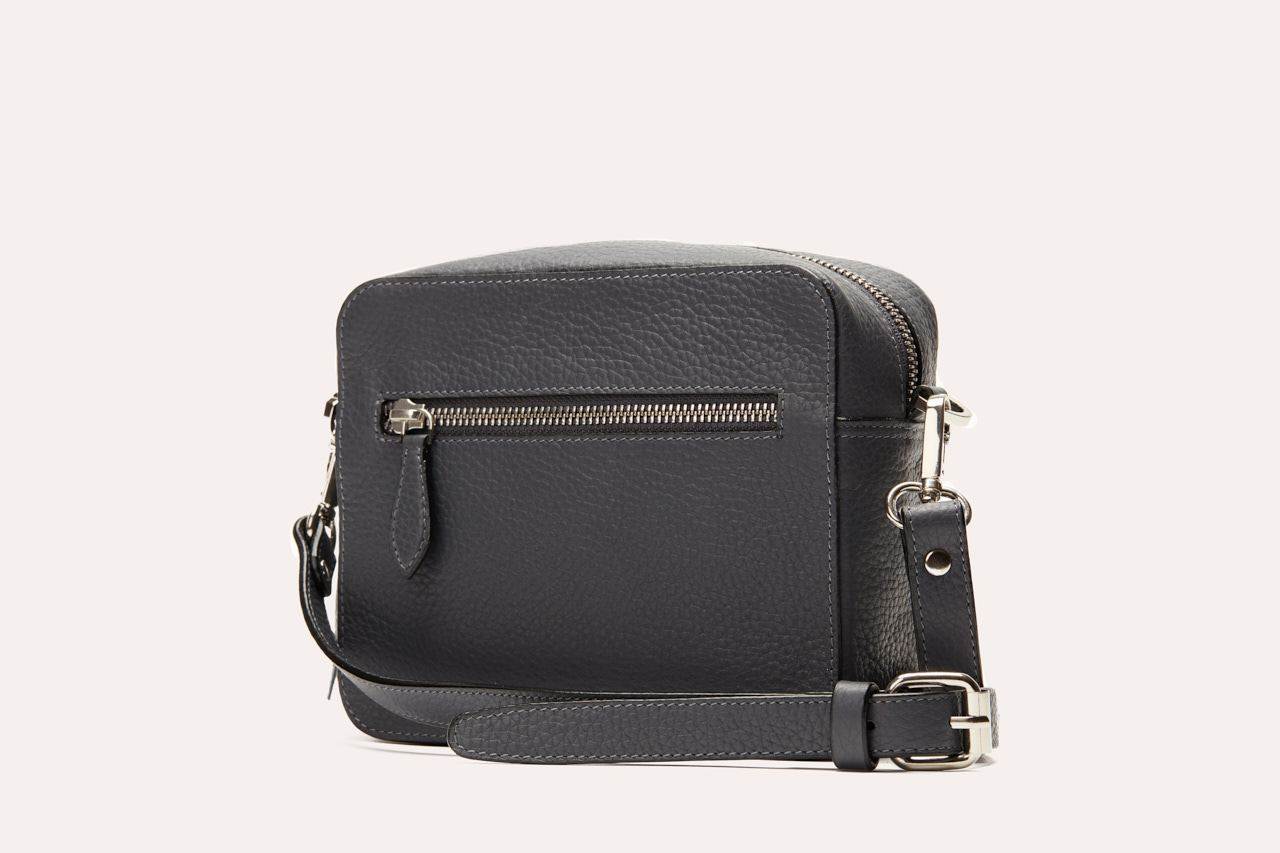 Loveable Crossbody Bag in genuine pebble leather with adjustable strap and card slots