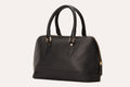 Genuine pebble leather Snazzy Top-Handle Bag with top zip closure and internal pocket