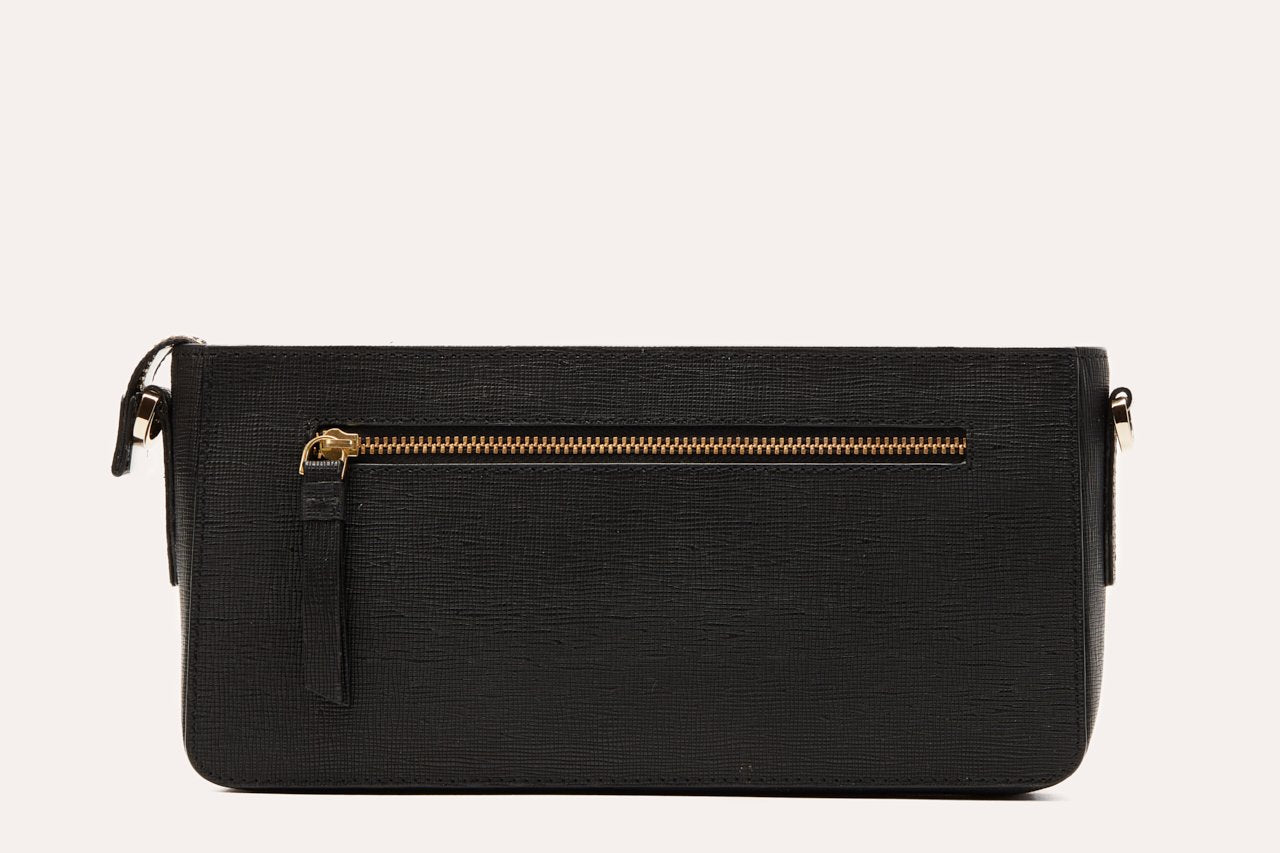 Kiko Ritzy Two In One Bag genuine saffiano leather crossbody with adjustable straps and zipper pockets