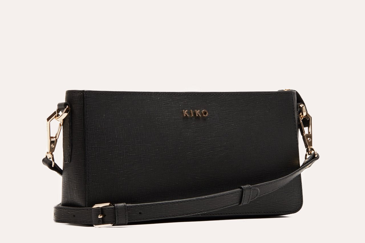 Kiko Ritzy Two In One genuine Saffiano leather bag with removable straps and zipper pockets