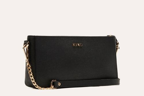 Kiko Ritzy Two In One Bag genuine saffiano leather crossbody with removable straps and multiple pockets