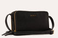 Kiko Zip Around Crossbody Bag in genuine Saffiano leather with multiple compartments and adjustable strap