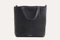 Kiko Side Weaved Tote in top grain cowhide pebble leather with magnetic closure and adjustable shoulder strap