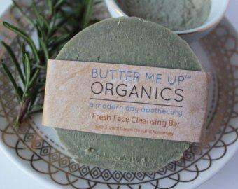 Organic Acne Bundle with French Green Clay Face Wash, Acne Fighter Serum, Witch Hazel Toner, and Sea Buckthorn Moisturizer for clear skin