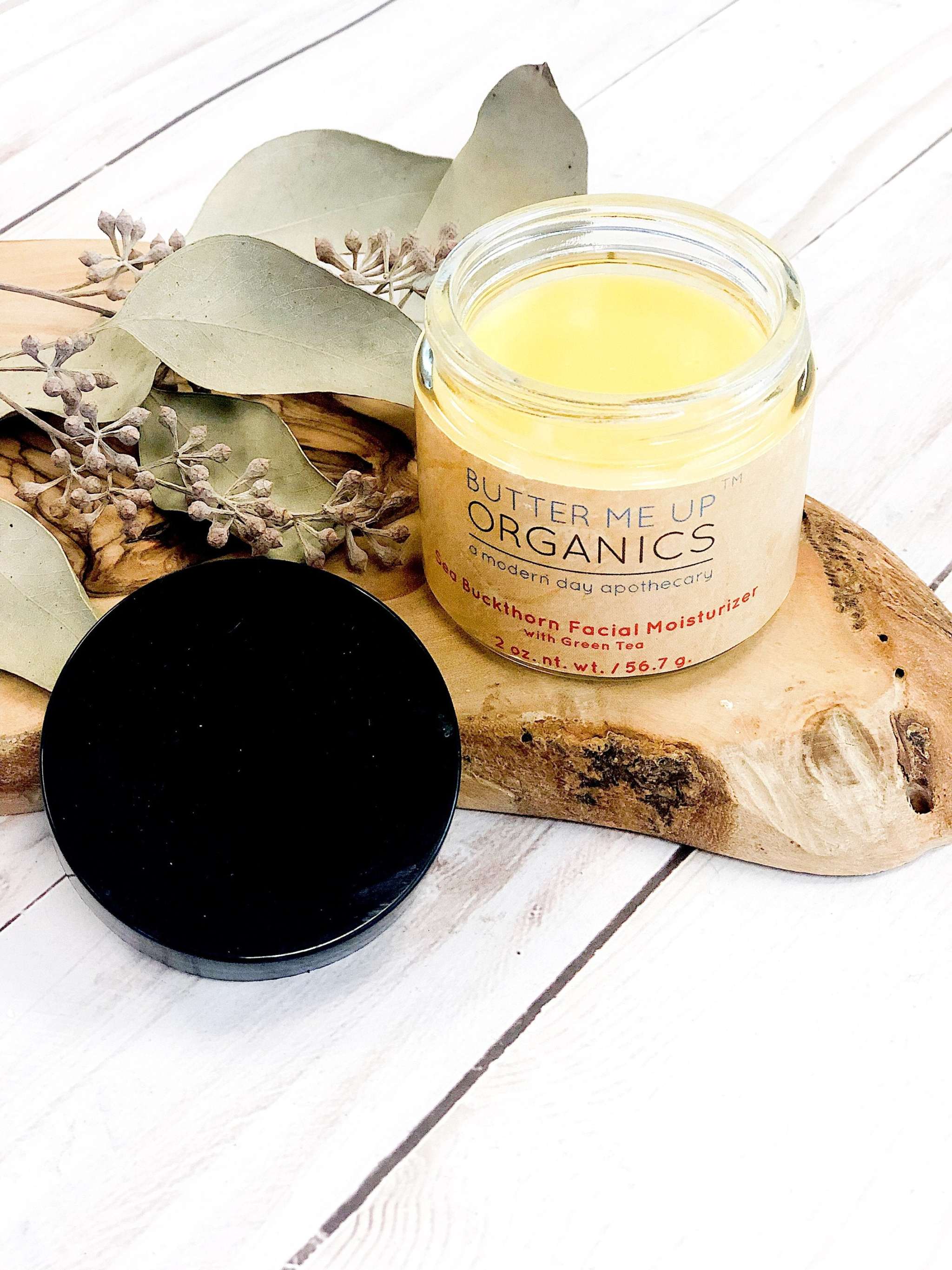 Organic Acne Bundle skincare set with French Green Clay Face Wash, Acne Fighter serum, Witch Hazel Toner, and Sea Buckthorn Moisturizer by Butter Me Up