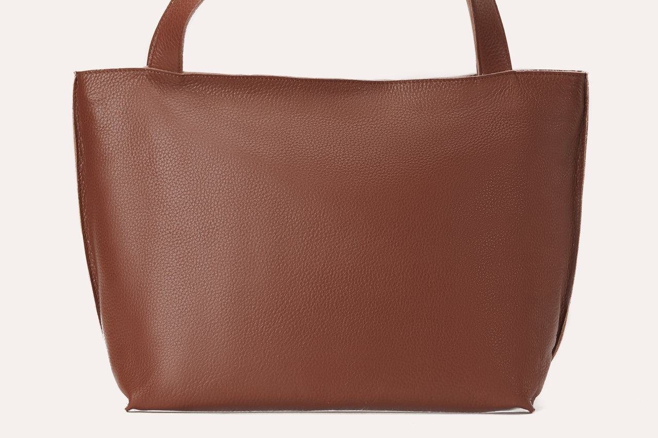 Kiko On The Go Tote Bag genuine leather with zip closure and organized interior pockets