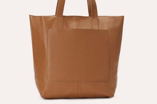 Kiko Journalist Tote Bag in supple top grain cowhide leather with spacious interior and removable shoulder strap