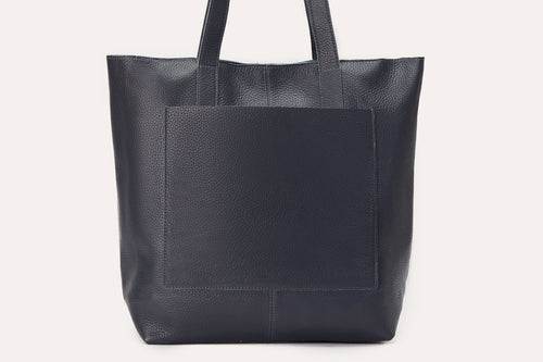 Kiko Journalist Tote Bag in soft top grain cowhide leather with spacious interior and removable shoulder strap
