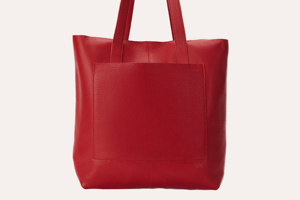 Kiko Journalist Tote Bag in top grain cowhide leather with removable strap and spacious pockets