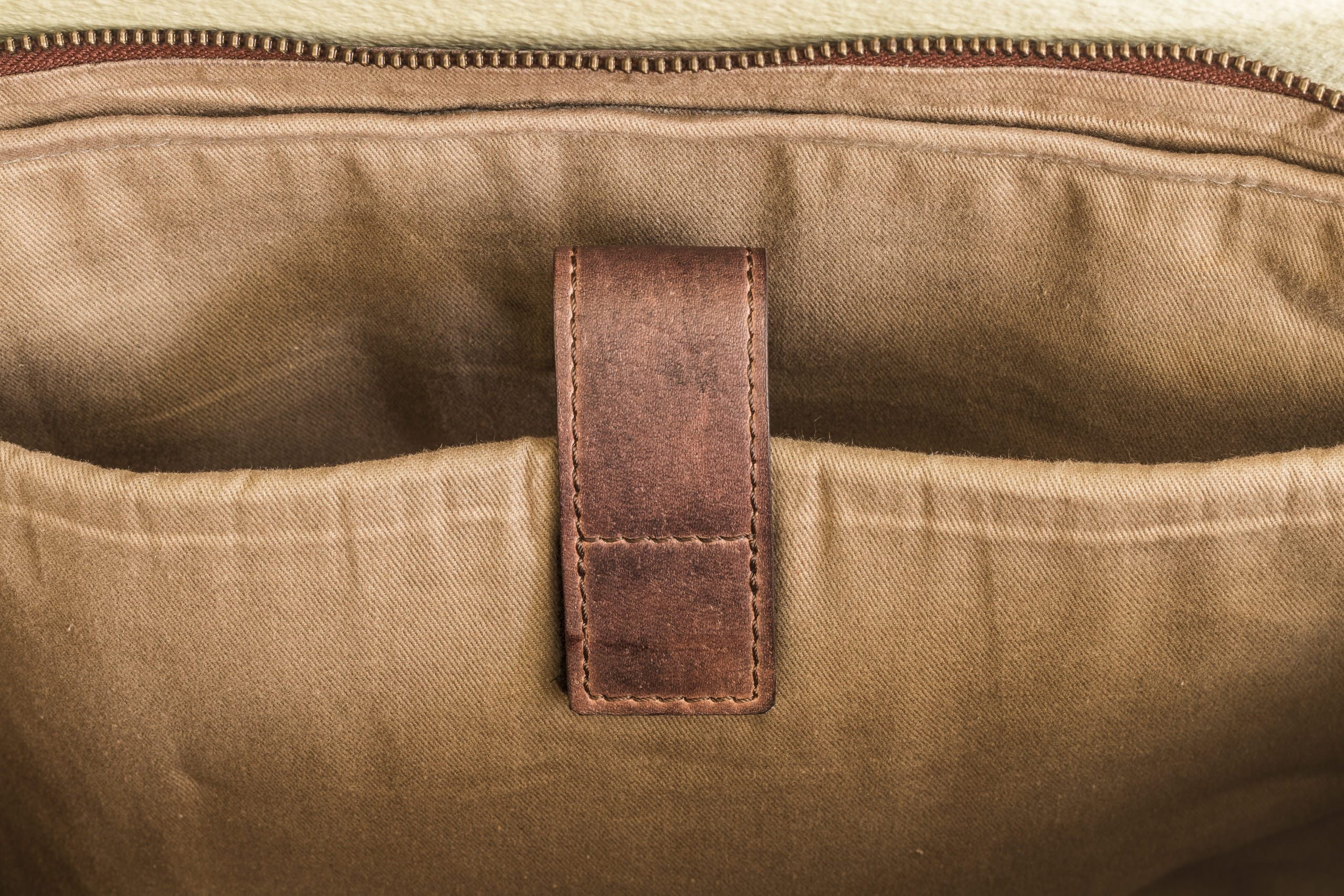 Kiko sleek washed leather briefcase with laptop sleeve and external pockets