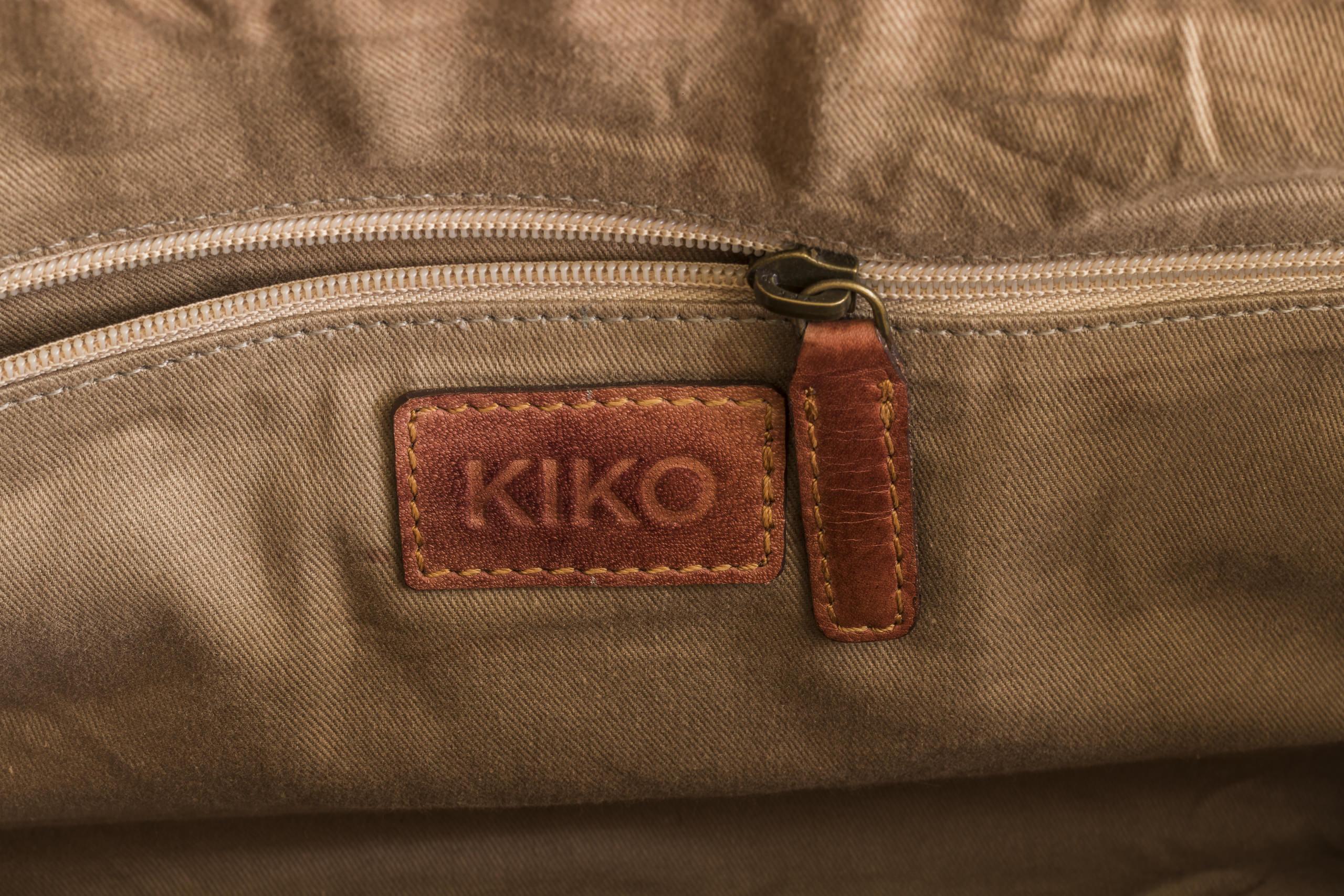 Kiko commuter briefcase genuine washed leather messenger bag with external pockets and laptop sleeve