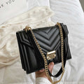ClaudiaG Roxy Shoulder Bag stylish quilted vegan leather mini bag with gold chain strap and turn-lock closure