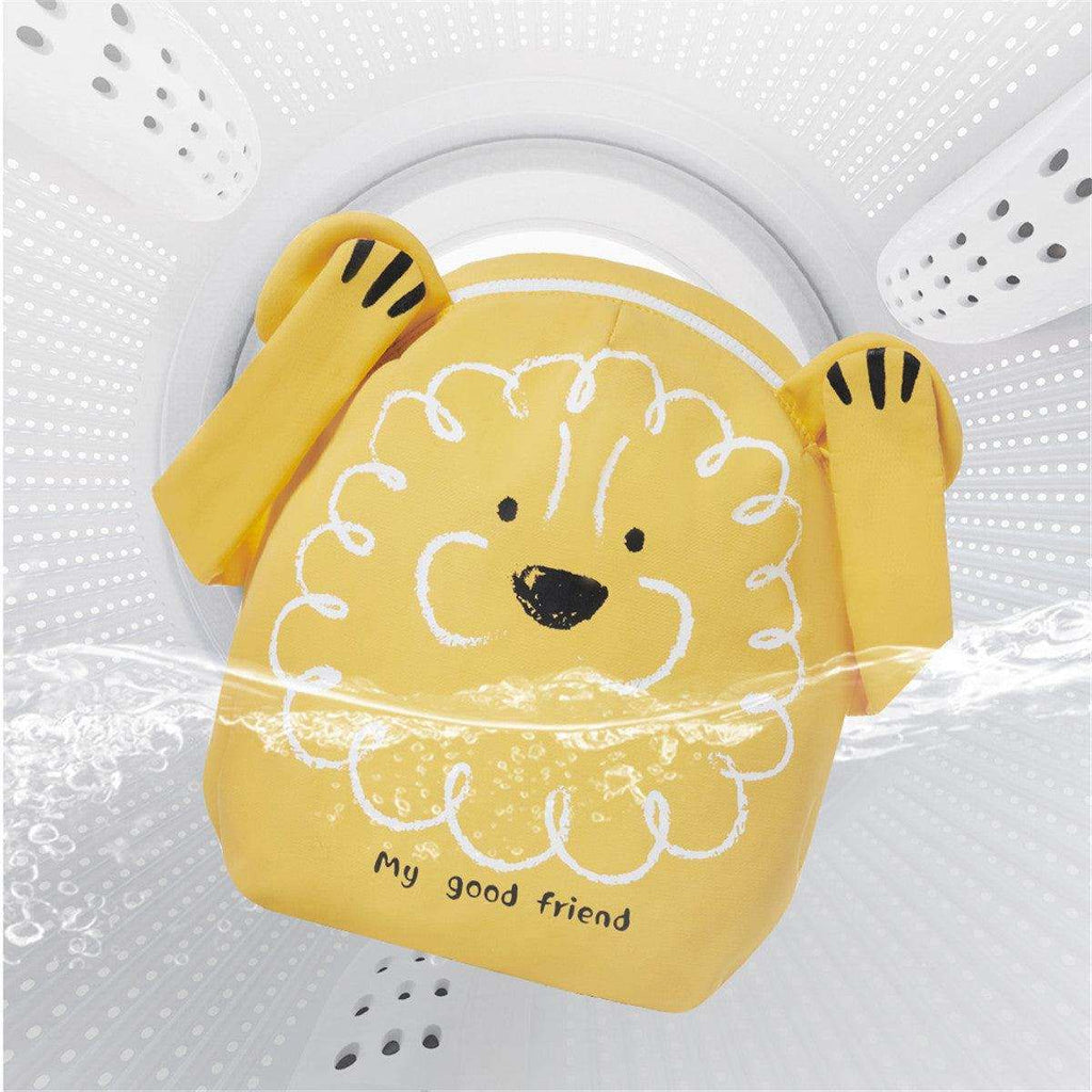 Suveno - Fun Friends Interactive Backpack in yellow polyester with a lion face, ears and poseable arms