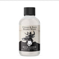 Buck Ridge Cedar and Sage Beard Wash bottle with cedarwood and clary sage scent, eco-friendly sulfate-free formula for beard and skin care