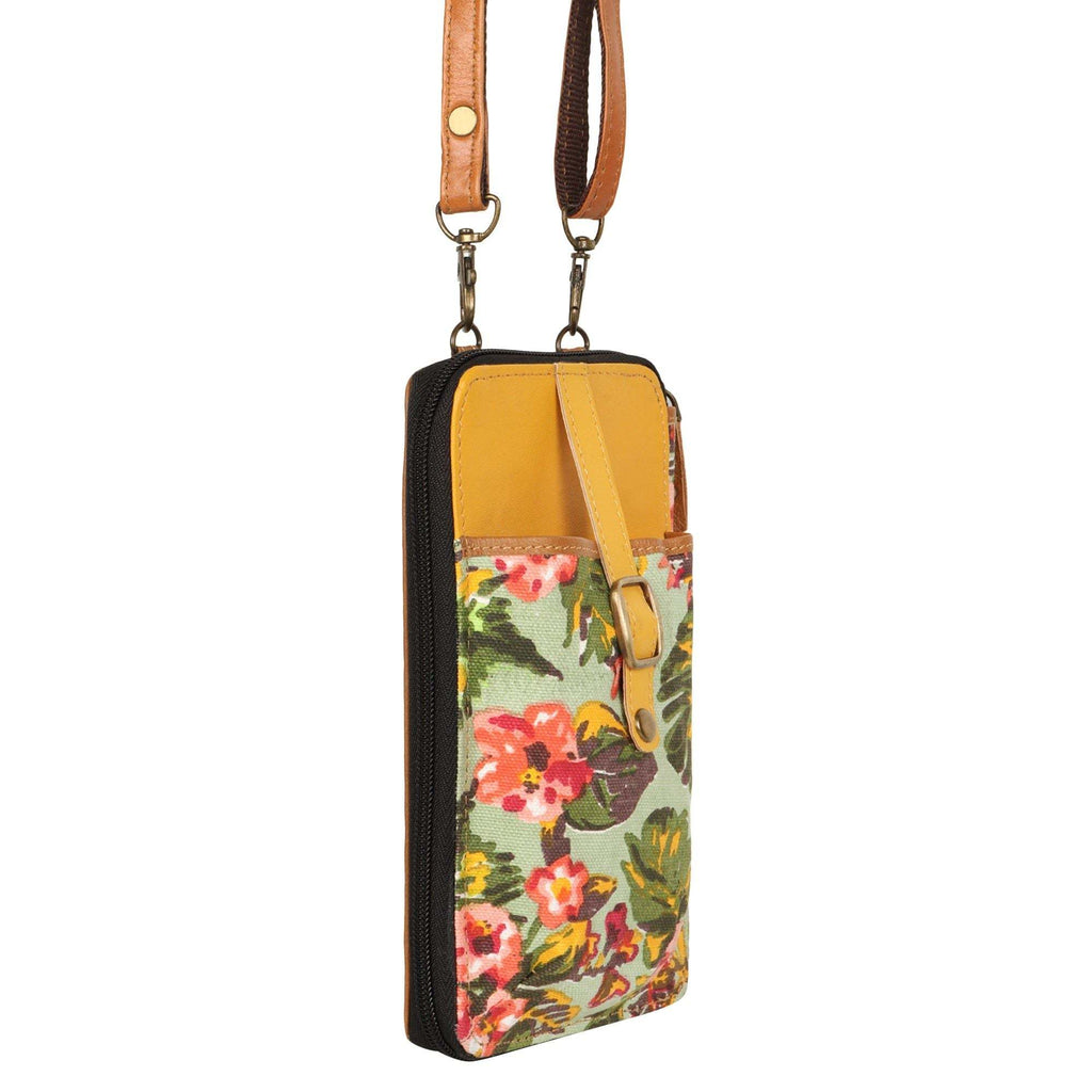 Vaan & Co - Laguna Prism lightweight upcycled leather cellphone crossbody bag with organized pockets for essentials