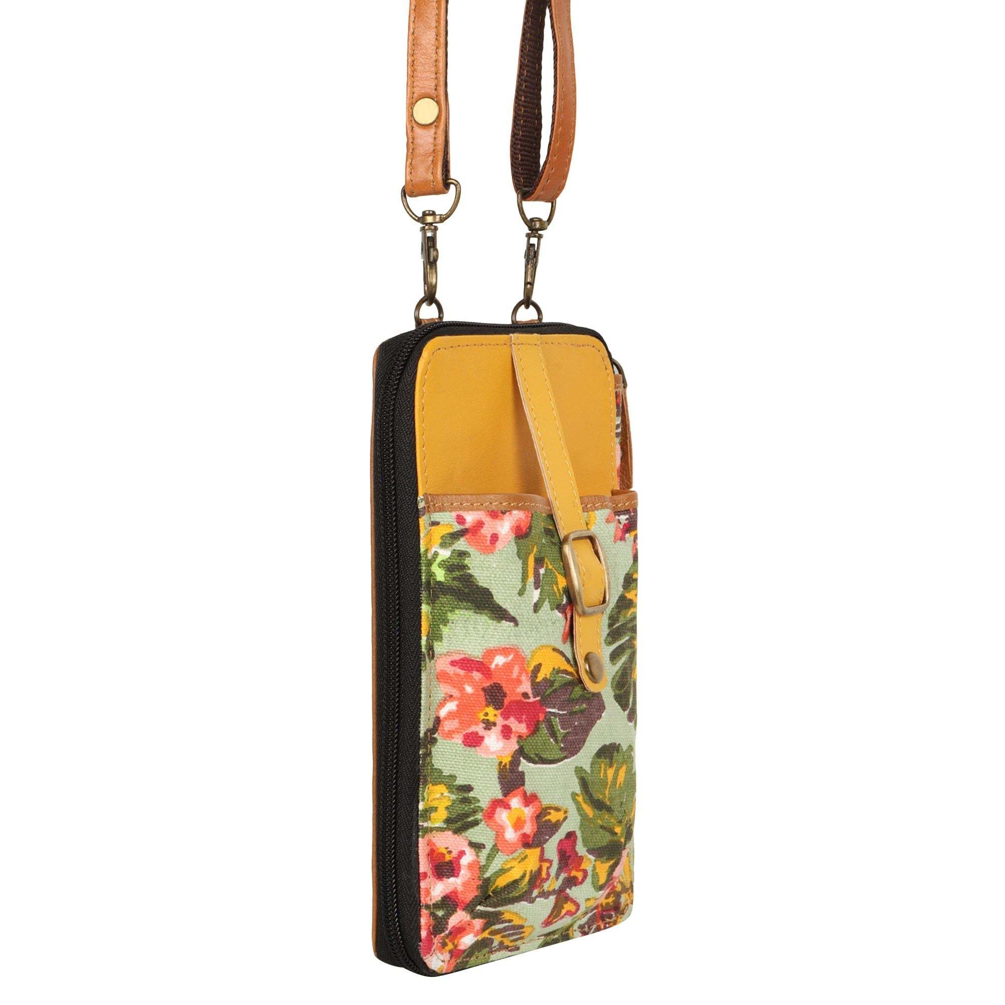 Vaan & Co - Laguna Prism lightweight upcycled leather cellphone crossbody bag with organized pockets for essentials