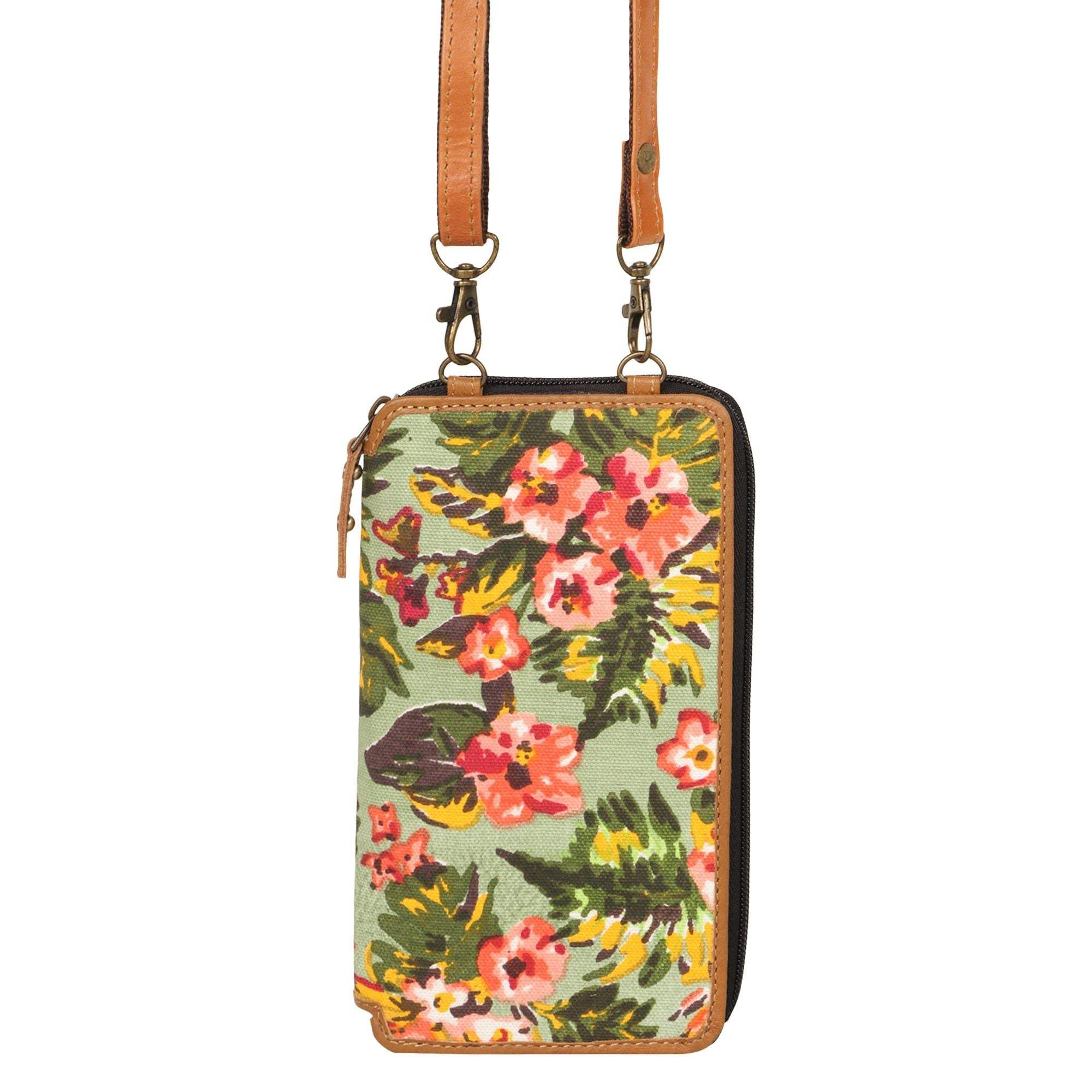Vaan & Co - Laguna Prism Cellphone Crossbody Bag in upcycled leather, sleek and compact design for secure everyday carry