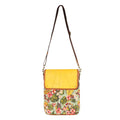 Vaan & Co Cavalier Crossbody bag in herringbone pattern made from upcycled leather and recycled canvas