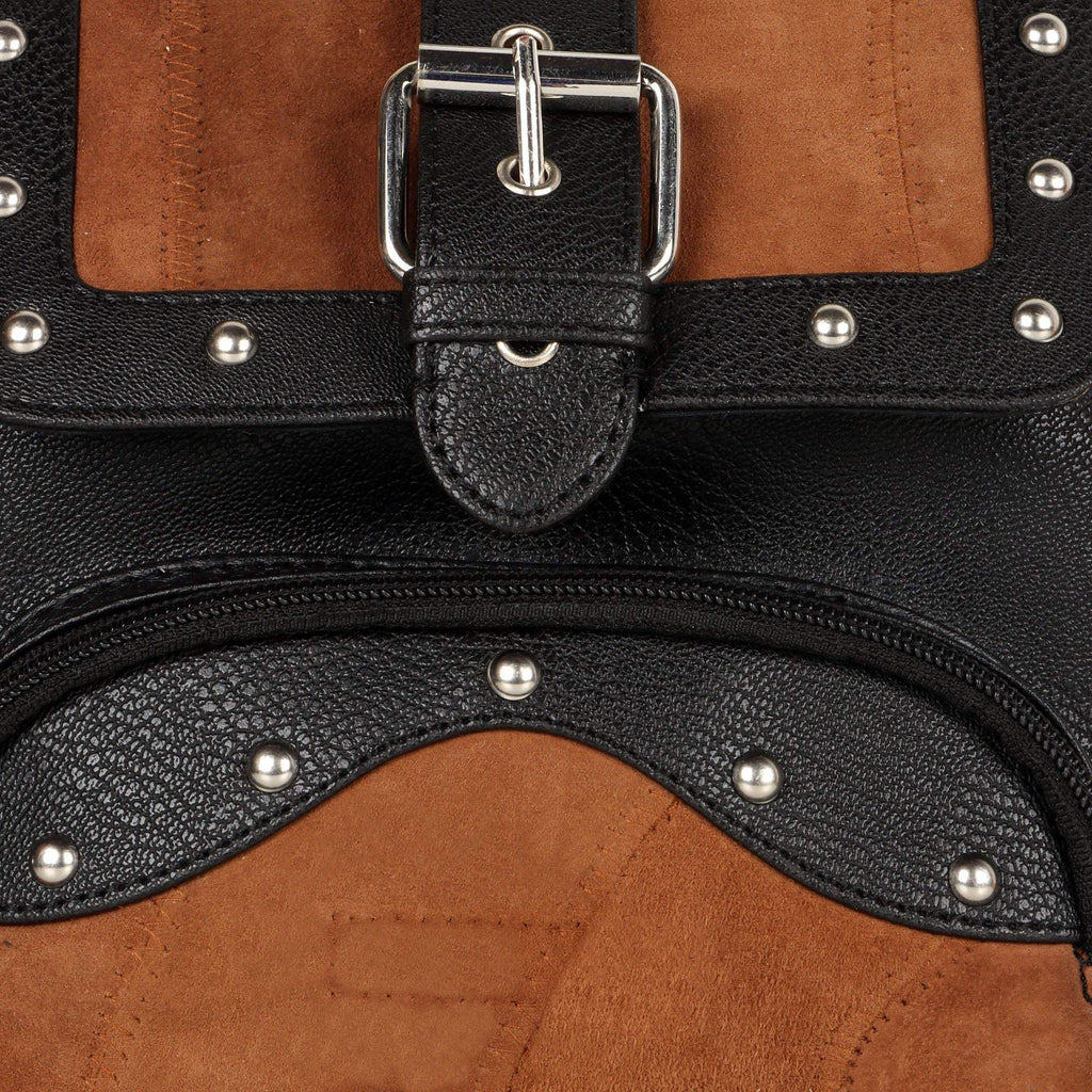 Vann & Co Melanie brown leather mini backpack made from upcycled materials with sustainable, zero waste design