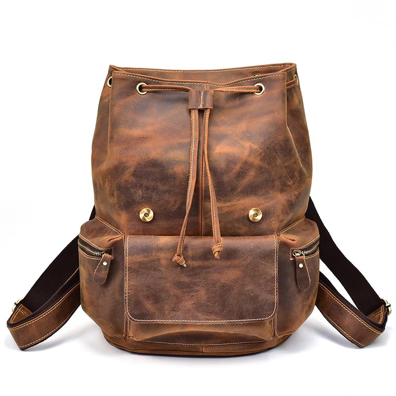 Hagen Backpack vintage genuine leather handcrafted spacious laptop bag with adjustable straps
