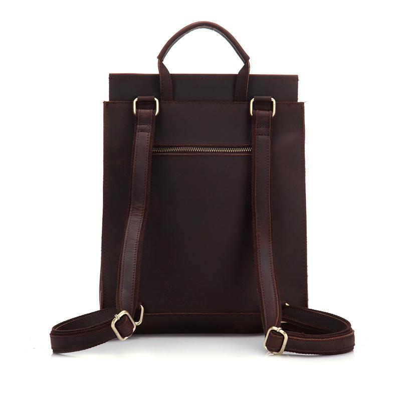 Steel Horse Leather The Gyda vintage leather travel backpack with adjustable straps and zippered compartments