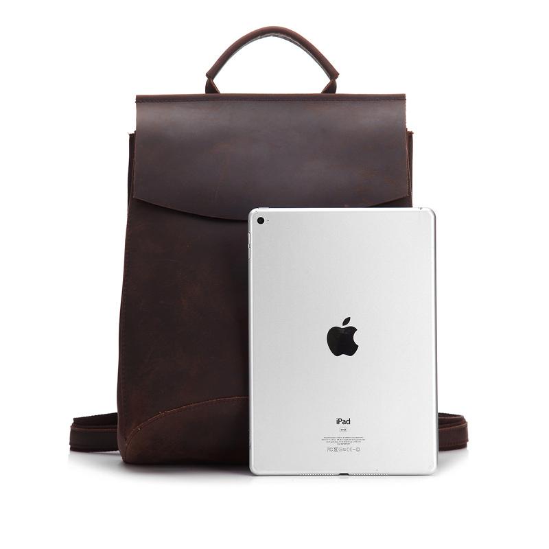 Steel Horse Leather The Gyda Backpack vintage leather travel backpack with adjustable straps and multiple pockets