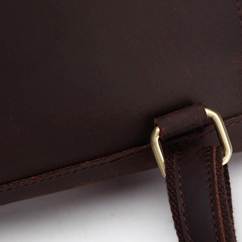 Steel Horse Leather The Gyda vintage leather travel backpack with adjustable straps and secure compartments