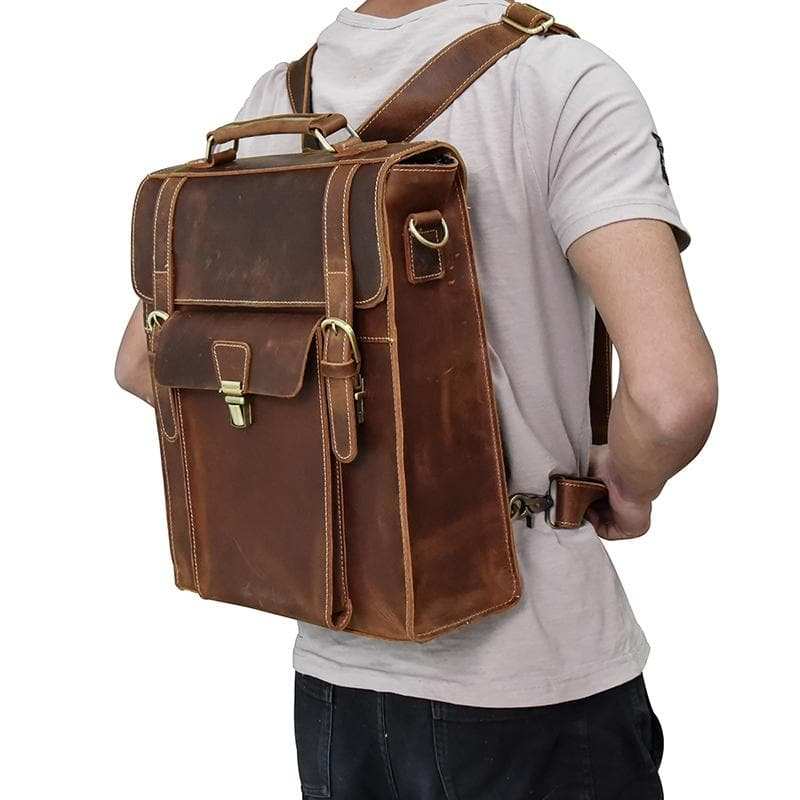 Vali Backpack handmade vintage leather high-quality spacious adjustable straps