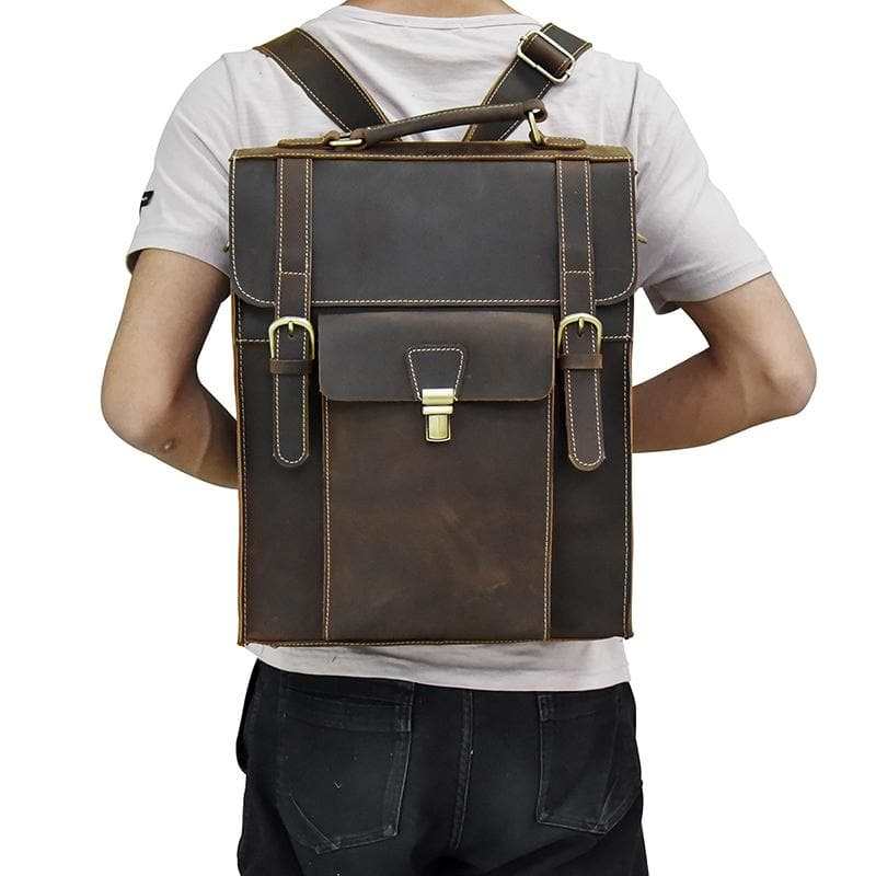 Vali Backpack handmade vintage leather high-quality stylish adjustable straps spacious compartments