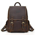 Freja Backpack handcrafted crazy horse leather travel backpack with spacious compartments and adjustable straps