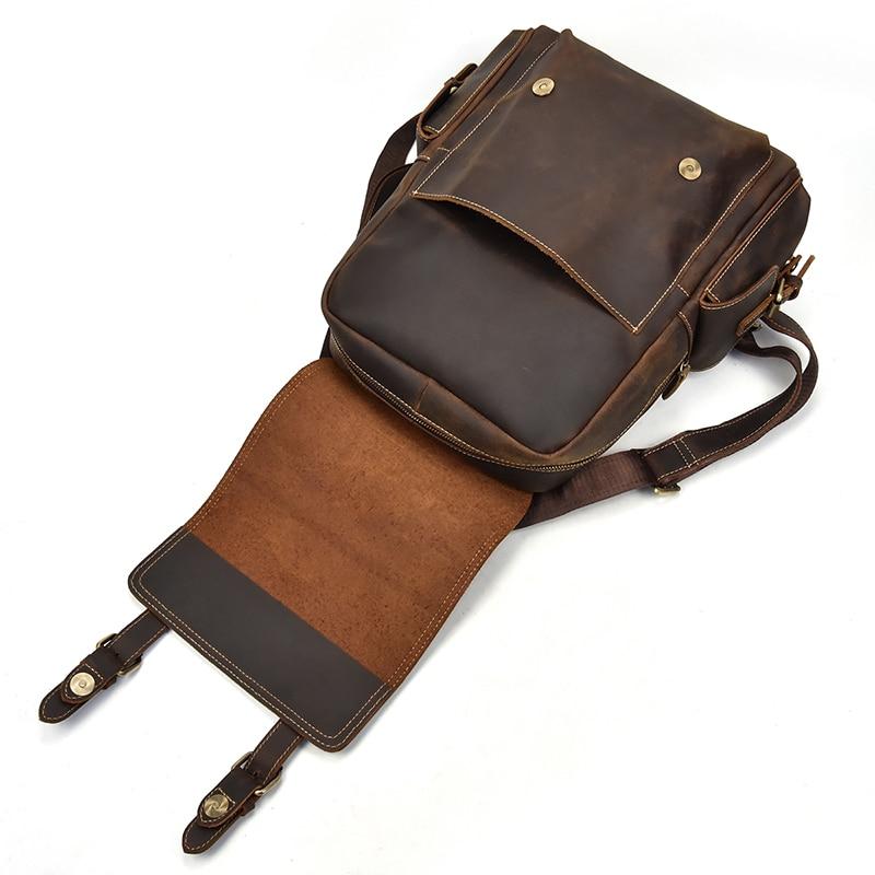 Freja Backpack handcrafted crazy horse leather travel backpack with multiple compartments and adjustable straps