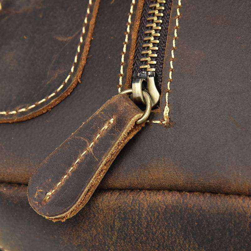 Freja Backpack handcrafted vintage crazy horse leather multifunctional travel backpack with ergonomic straps and multiple compartments
