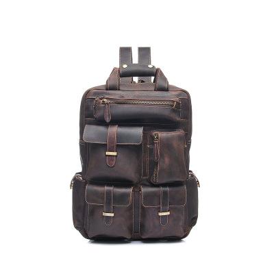 The Shelby Backpack genuine leather backpack with padded laptop compartment and multiple pockets