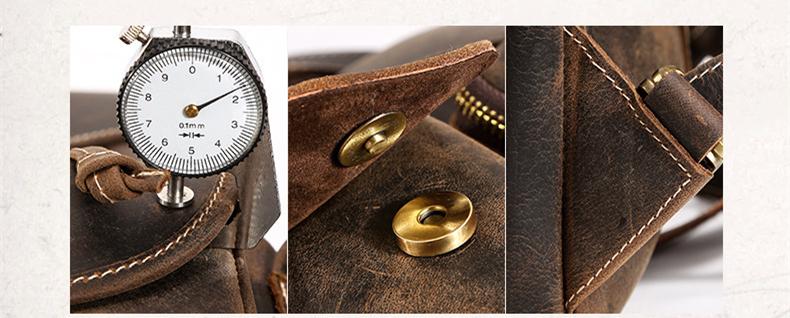 Thorsen Backpack handmade genuine leather vintage style with multiple compartments and adjustable straps