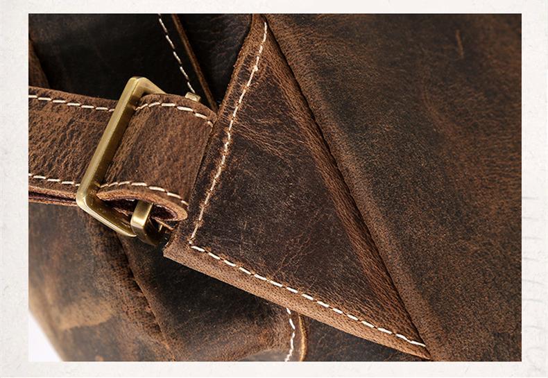 Thorsen Backpack small handmade genuine leather backpack with vintage cowhide design and spacious compartments