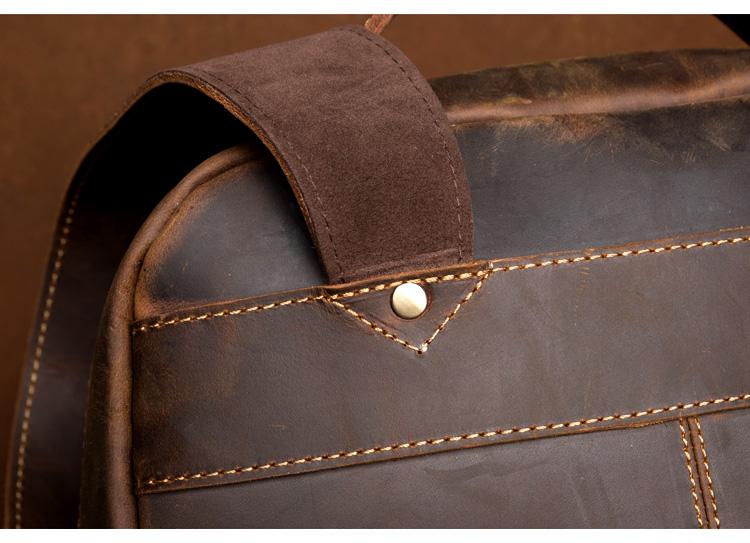Vernon Leather Minimalist Backpack made from premium crazy horse leather with ergonomic straps and spacious compartments