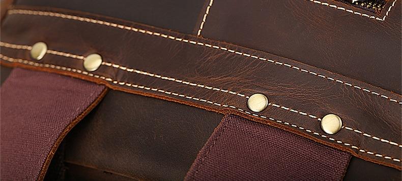The Raoul Backpack handmade vintage leather with multiple pockets and adjustable straps