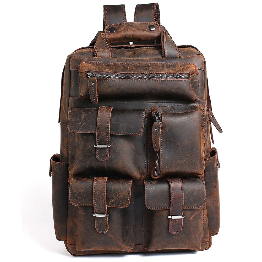 The Shelby Backpack genuine leather stylish durable spacious with padded laptop compartment and multiple pockets
